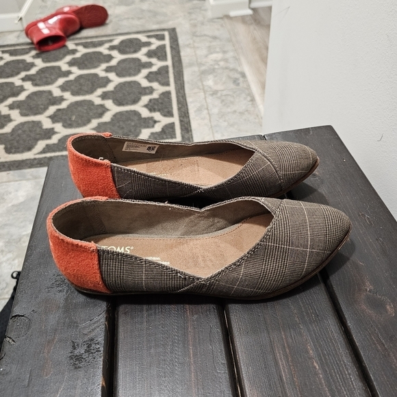 Toms Jutti Toffe Micro Goen Plaid Flat - Picture 3 of 6